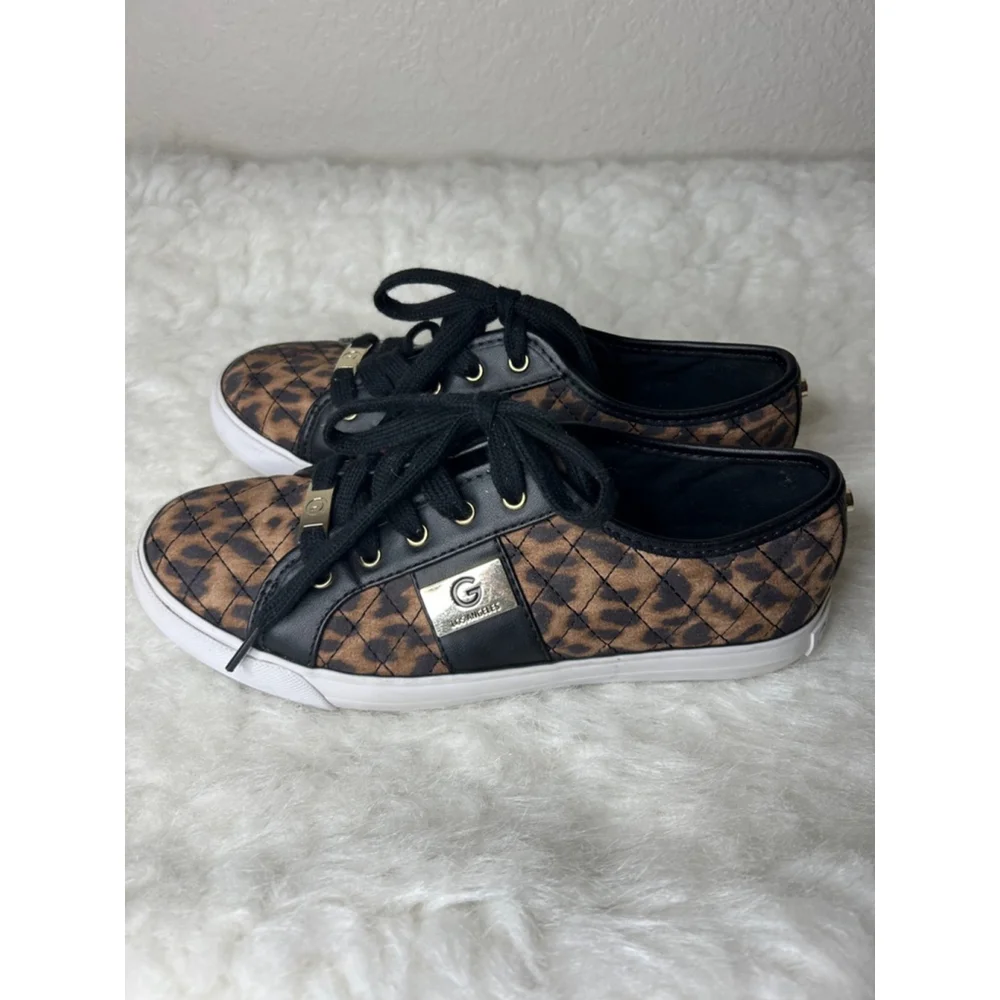 GBG Los Angeles Shoes Womens 8M Backer Sneakers Brown Faux Leather Lace Up Round